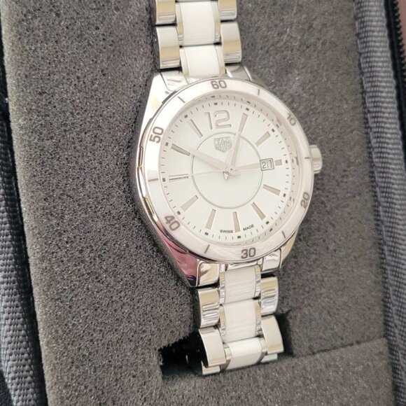 Tag Heuer WBJ141AC.BA0974 Midsize Womens Formula 1 Series Watch White Ceramic - Picture 9 of 16